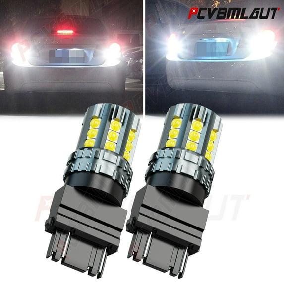 3157 White High Power LED Turn Signal/Brake/Tail/Reverse/Parking Light Bulbs Pack of 2