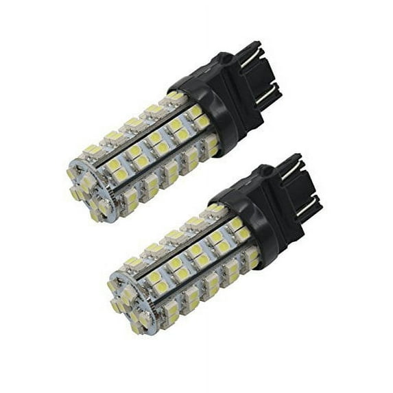 3157 White New 3528 Chip 68 SMD Turn Signal/Brake/Tail/Reverse/Parking Light Bulbs (3157, White)