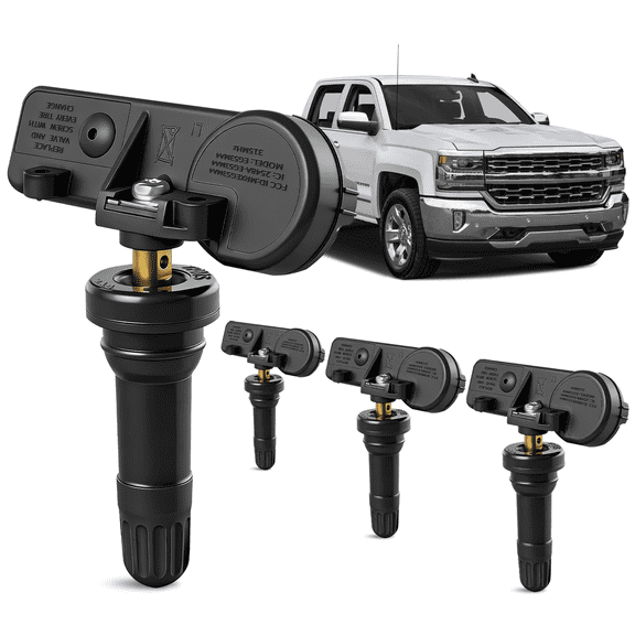 315MHz Tire Pressure Sensors for Chevy Silverado 1500 2500 3500 2007-2018 #15254101 13581558 13598772 Snap in TPMS 4pcs