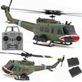 thumbnail image 1 of 315MM UH-1 Remote Control Helicopter Aircraft for Adults Expert 6CH C032 Maintain Altitude Brushless Motor Optical Flow Positioning/Fly Upside Down 3D Rolling Hobby RC Heli (RTF 2Battery), 1 of 9