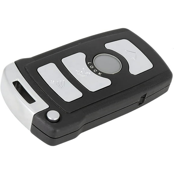 315Mhz Keyless Entry Remote Key Fob Fit for BMW 740i - Pack of 1 Black Silver Tone