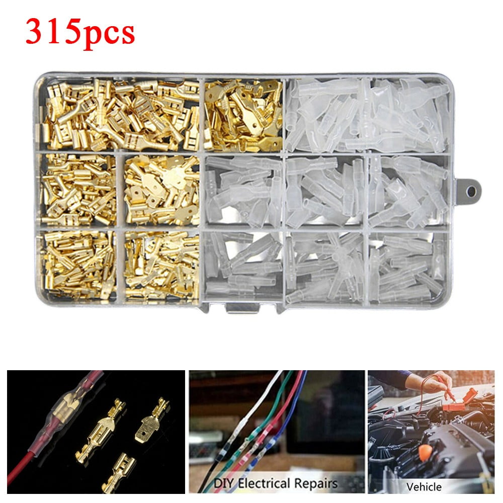 315Pcs Cable Spade Lugs Electrical Wire Terminals Crimp Connectors W