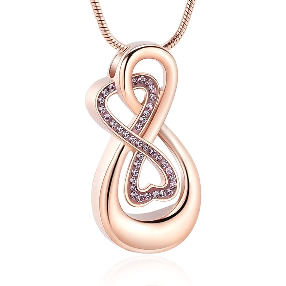 316 L Stainless Steel Infinity Urn Pendants Cremation Jewelry for Ashes Holder Memorial Keepsake Infinity Urn Necklace Cremation Ashes Jewelry for Human/Pet