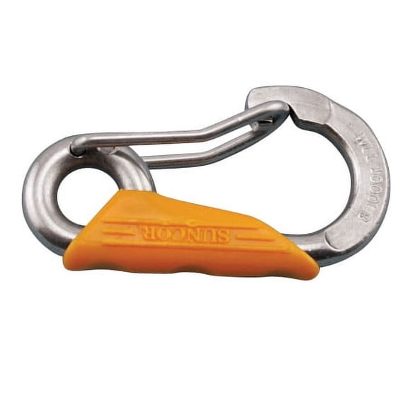 316 STAINLESS STEEL HARNESS CLIP POLY GRIP CARABINER 4" (S0184-N100)