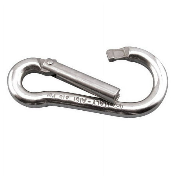 316 STAINLESS STEEL SPECIAL GATE SPRING CLIP CARABINER 5/16" (S0142-0080)