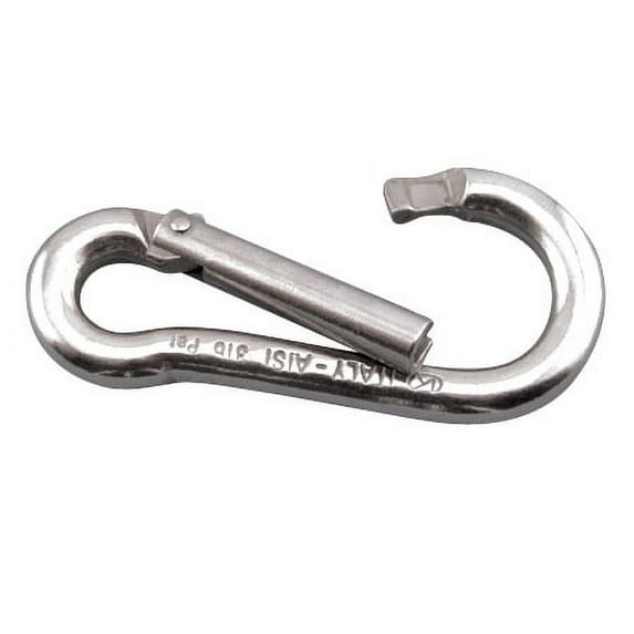 316 STAINLESS STEEL SPECIAL GATE SPRING CLIP CARABINER 7/16" (S0142-0120)