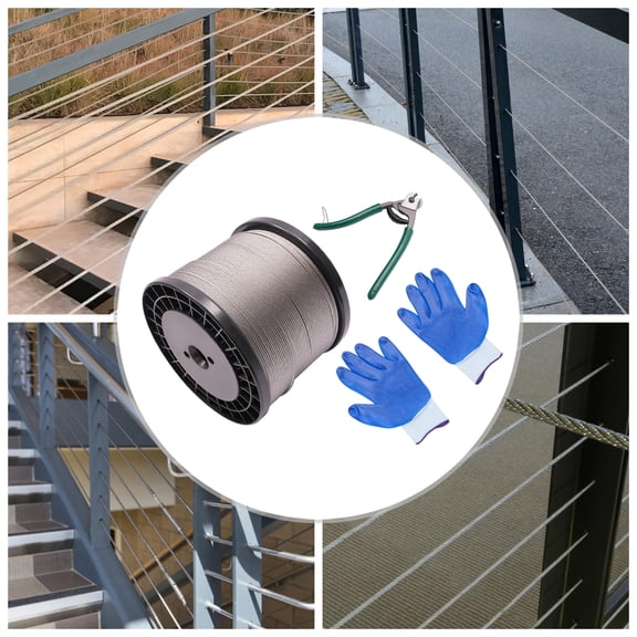 316 Stainless Steel 3.2 mm (1/8 in) *7 Strands in Diameter 1500 Ft Steel Wire Rope High Tension Marine Cable