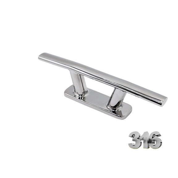 316 Stainless Steel 6-inch Hollow Cable Pile Yacht Cable Pile Dock Tether Post Marine Hardware Yacht Accessories Sheep Horn ,Beautiful and Practical