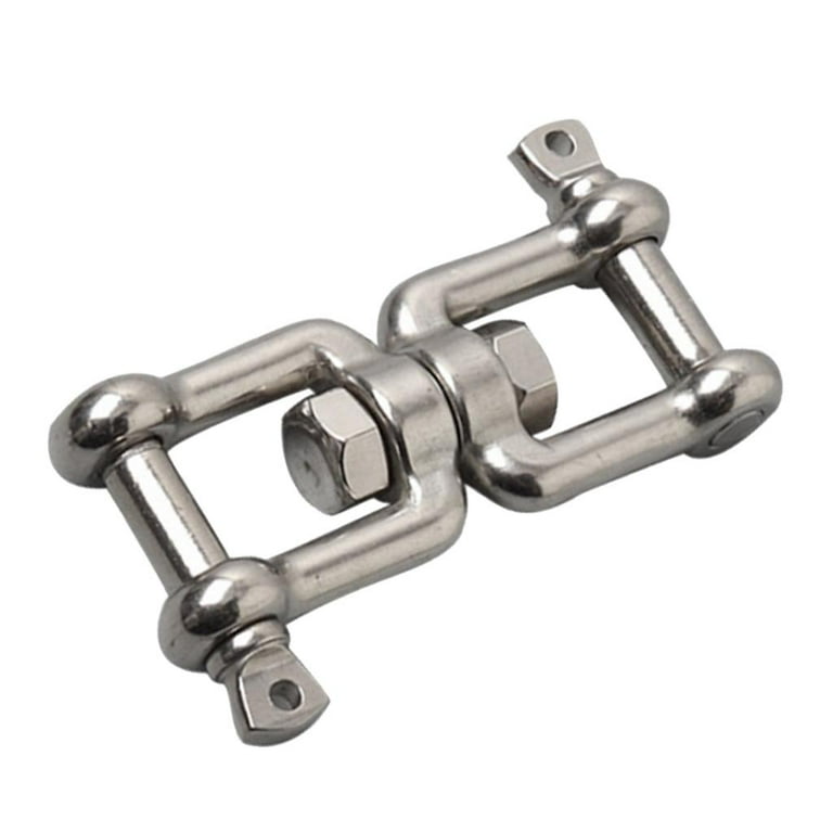 316 Stainless Steel Anchor Chain Swivel Jaw Double Shackle M8 M10 12mm 
