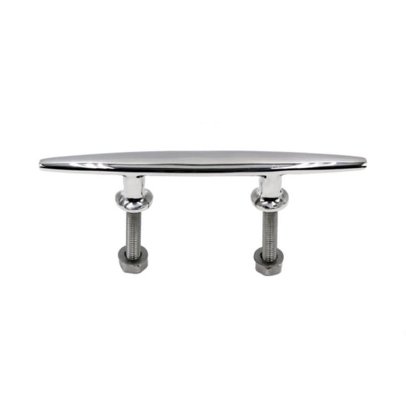 316 Stainless Steel Boat Deck Cleat, Heavy Duty Stud Mount Flat/Arched Top Cleat for Marine Boat Dock, Anchor, Mooring Rope Tie