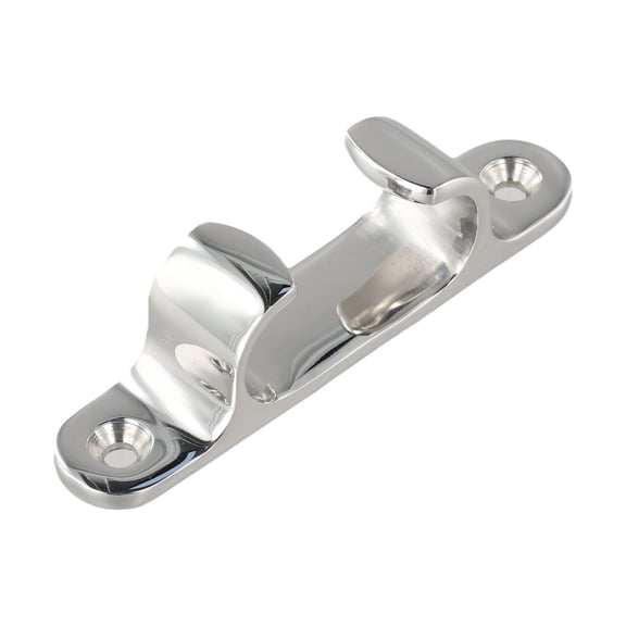 316 Stainless Steel Boat Rope Guide Line Cleat Marine Straight Fairlead Bow Chock Polished Rust Resistant Silver Multiple Sizes Deck Yacht Easy Install for Outdoor Use(4 inches)