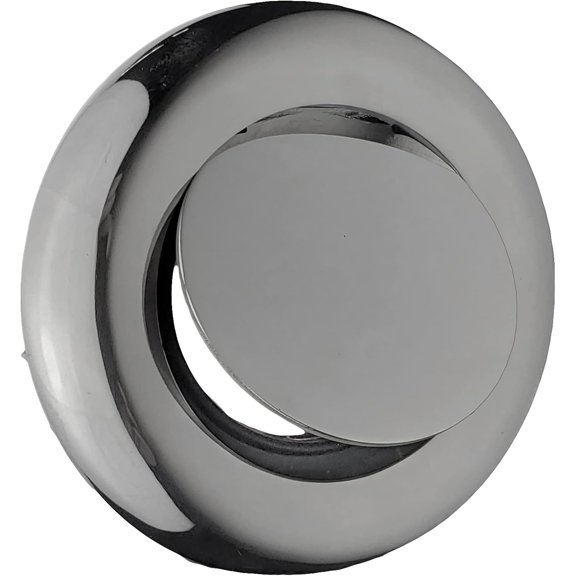 316 Stainless Steel Boat Scupper Assembly with Hinged Stainless Flapper Mounted with 3M VHB Adhesive (P/N SW1048) - Transom Mount Only - Sold Individually