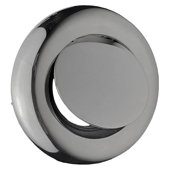 316 Stainless Steel Boat Scupper Assembly with Hinged Stainless Flapper Mounted with VHB Adhesive (P/N SW1048) - Transom Mount Only - Sold Individually