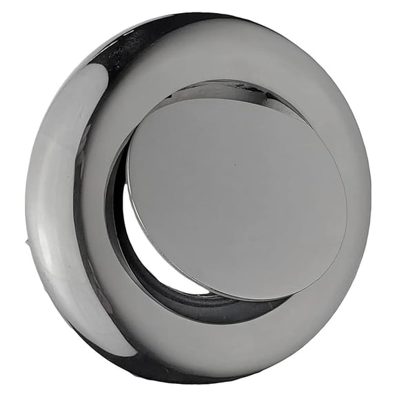 316 Stainless Steel Boat Scupper Assembly with Hinged Stainless Flapper Mounted with VHB Adhesive (P/N SW1048) - Transom Mount Only - Sold Individually