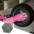 thumbnail image 1 of 316 Stainless Steel Cast Iron Cleaner Chainmail Scrubber, Quick Efficient Pot Cleaning Mesh, Rust Proof Reusable Scrub Pad for Skillet Wok Grill Pan Faucet Kitchen Cookware, 1 of 6