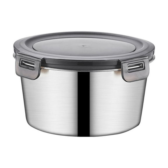 316 Stainless Steel Container with Lid Large Capacity Lunch Storage Bowl Meal Preservation Box for Daily Use