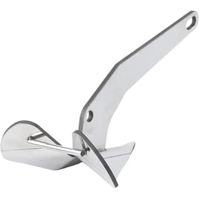 316 Stainless Steel Delta Boat Anchor - Marine Fluke Anchor for Pontoon Fishing Bass Sport and Dinghy Boats