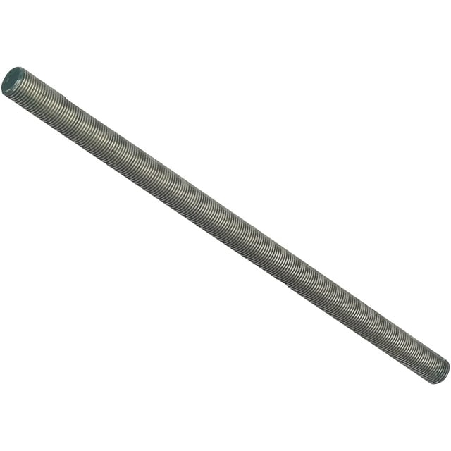 316 Stainless Steel Fully Threaded Rod, 3/8"24 Thread Size, 24" Length