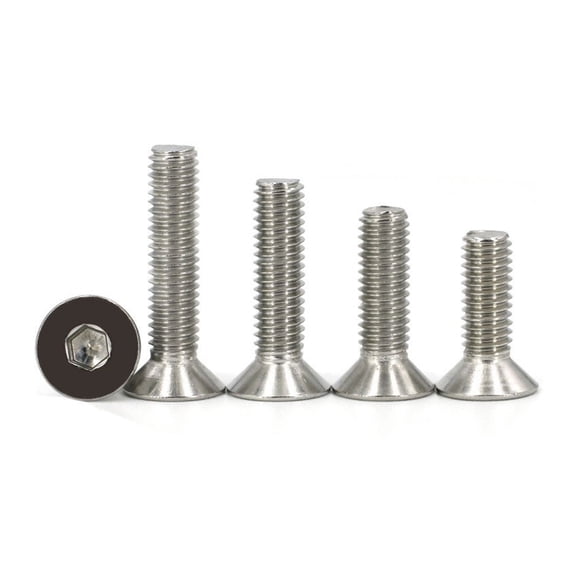 316 Stainless Steel Hexagon Socket Screw Bolt Inner Hex Head Screws Flat End Screw Rod Fastening Nail M10