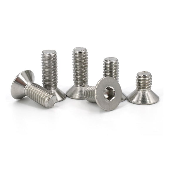 316 Stainless Steel Inner Hex Head Screw Bolt Hexagon Socket Screws Flat End Screw Rod Fastening Nail M2 M3 M4 M5 M6 M8
