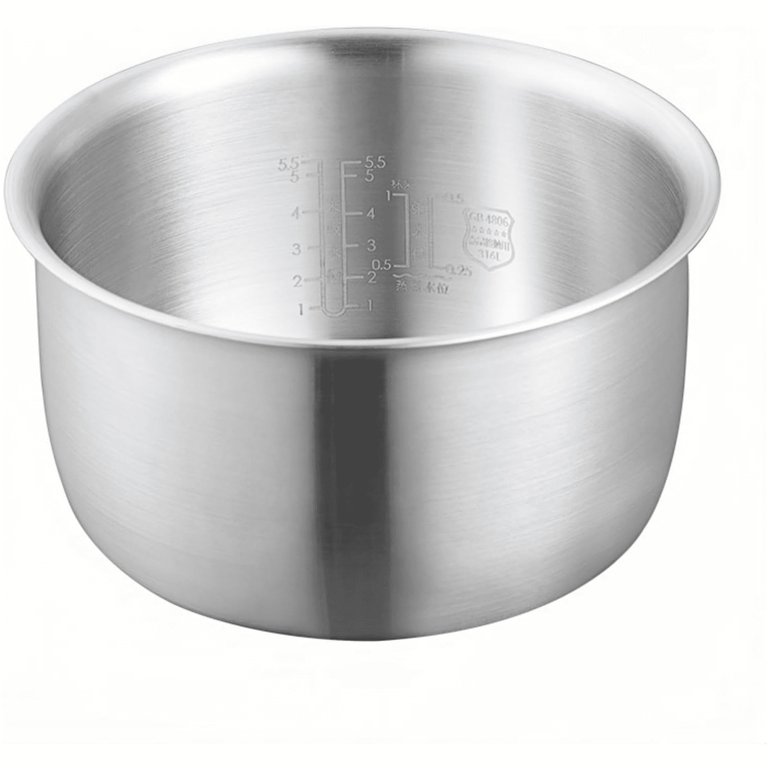 316 Stainless Steel Inner Pot Compatible with Tiger JBV-10CU Rice Cooker, 3L 5.5 Cup Replacement Inner Bowl, Stable Heating Structure for Daily Cooking Performance