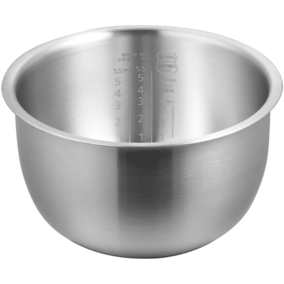 316 Stainless Steel Inner Pot Compatible with Zojirushi NP-KAC10 Rice Cooker, Replacement Inner Bowl for 3L 5.5 Cup Models, Thickened Structure, One-Piece Design, Stable Heat Control