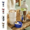 thumbnail image 1 of 316 Stainless Steel Insulated Coffee Mug | Temperature Display | Leak-Proof Travel Cup | Frosted Texture | Multi-Color | 16.1cm | Durable | Hot & Cold Drinks, 1 of 6