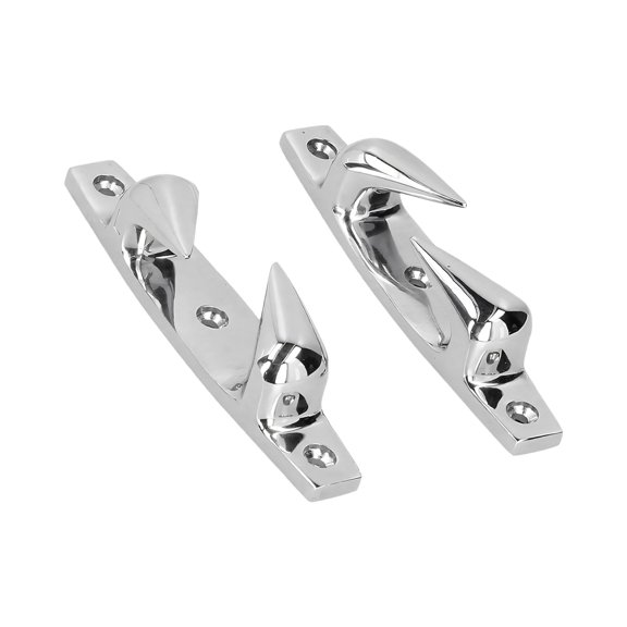 316 Stainless Steel Marine Boat Deck Rope Guide Hardware with Countersunk Mounting Base Polished Skene Chocks Pair for Deck