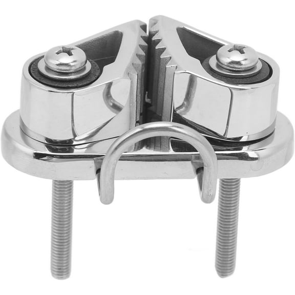 316 Stainless Steel Marine Cam Cleat, Fairlead Leading Ring Anchor Rope Cleats, Easy to Adjust, Strong Holding Power, for 3-12mm Rope, Suitable for Sailing, Kayaking, Canoeing
