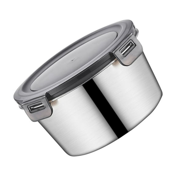 316 Stainless Steel Meal Preparation Bowl Container with Sealed Lid Portable Lunch Box for Picnics and Travel