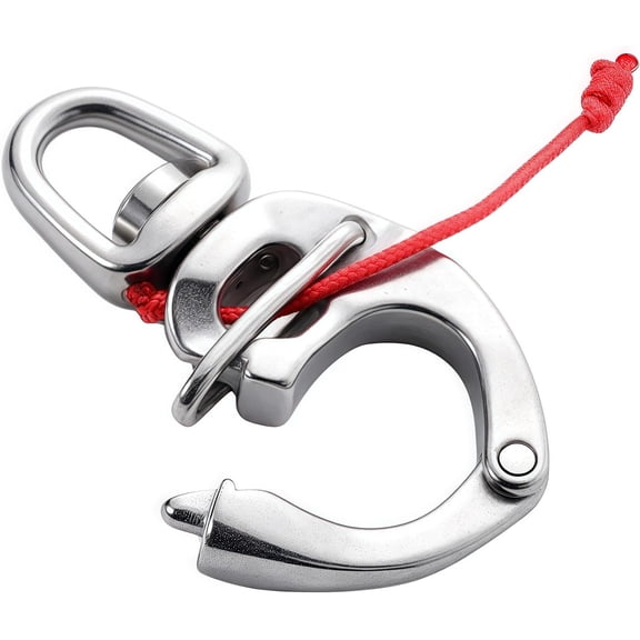 316 Stainless Steel Quick Release Shackle - Paraglider Snap Shackle for Sailing, Parachuting, Gliding, Marine Use, Length 94mm-3.7 inch.