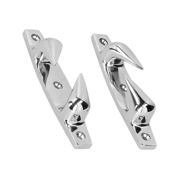 316 Stainless Steel Rope Guide Chocks Pair, Marine Skene Hardware for Boat Deck Mounting Use with Polished Finish