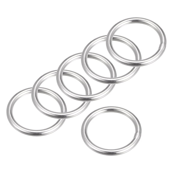 316 Stainless Steel Round Ring 35mm ID 5mm Thick 6 Pack