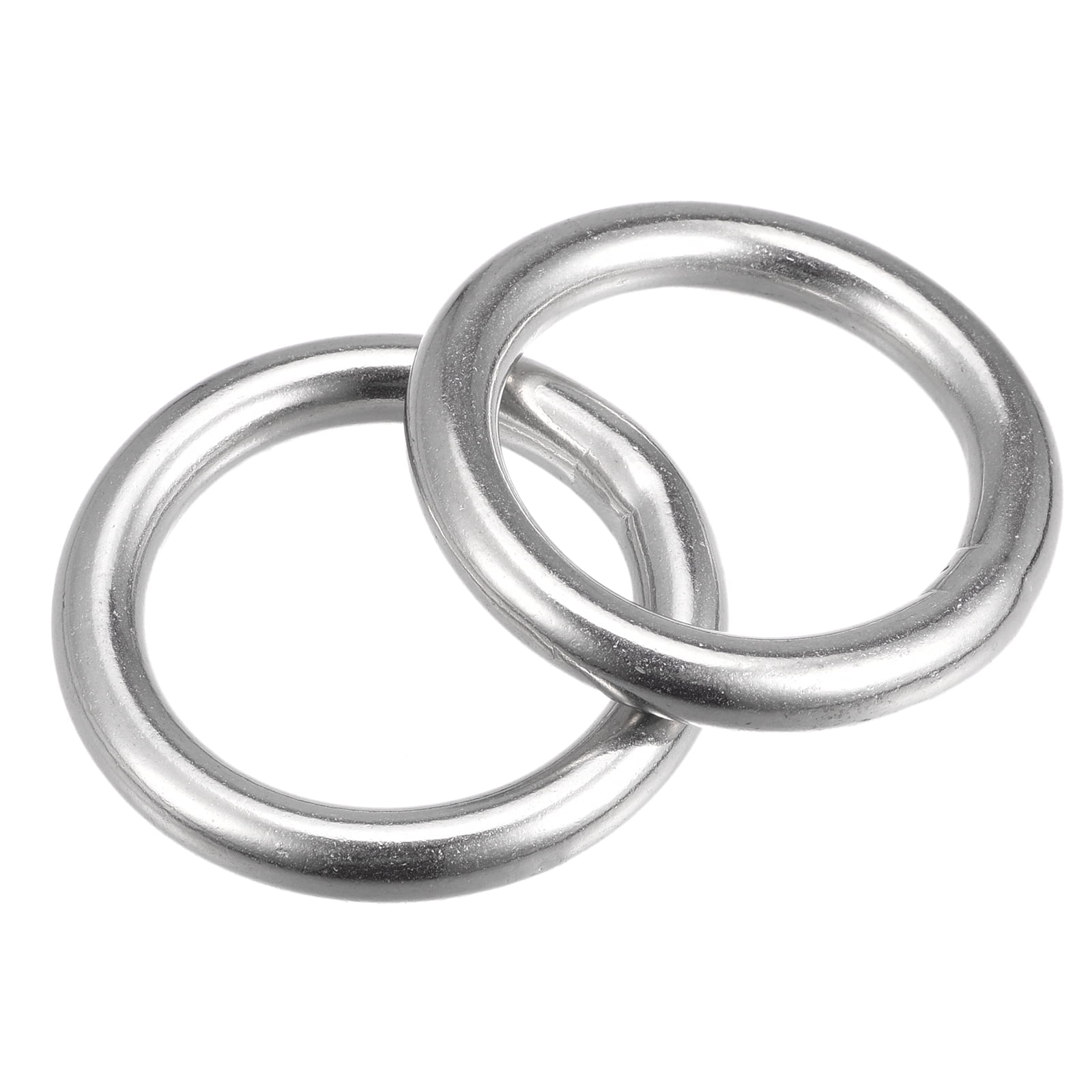 uxcell 316 Stainless Steel Round Ring Welded O-Rings 30mm(1.18) ID 6mm  Thick 3pcs