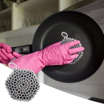 316 Stainless Steel Scrubber Pot Brush - Fast Cleaning Mesh for Pans, Skillets, Griddles & More - Safe for Babies - Removes Grease & Buildup - Durable Kitchen Scrub Brush