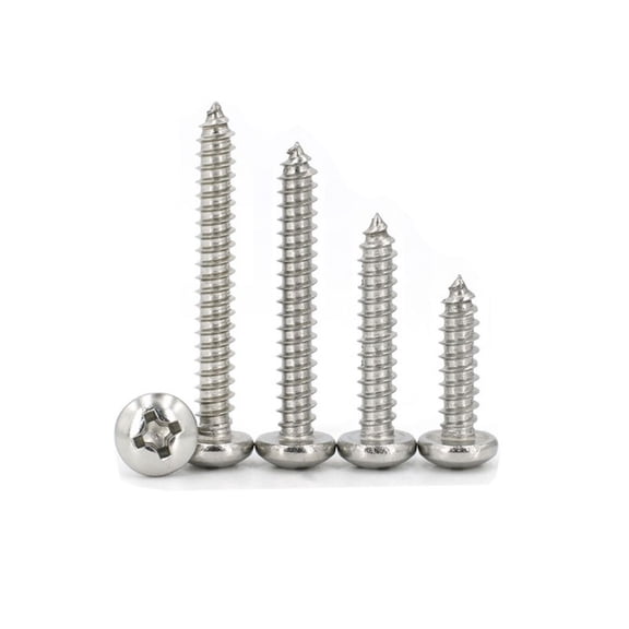 316 Stainless Steel Self-Tapping Pan Screw Cross Wood Screws round Head Screw M2.2 M2.9 M3 M3.5 M3.9 M4