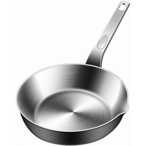 316 Stainless Steel Small Sauce Pan & Frying Skillet with Spout, Mini Egg Omelet Pan for Induction Gas Stoves, Butter Melting Pot, Oil Heating Kitchen Cookware