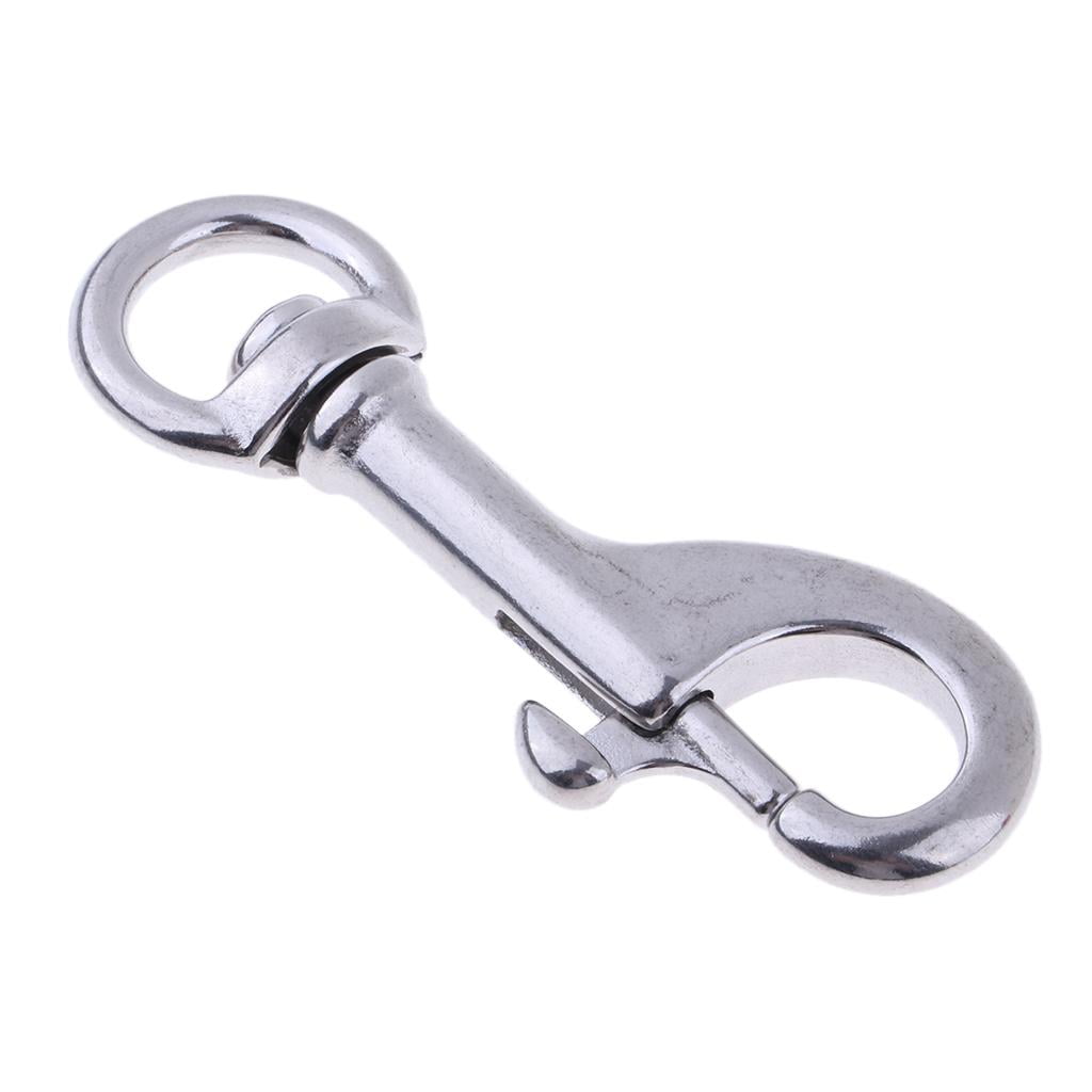 316 Stainless Steel Swivel Round Eye Bolt Snap Hook Marine Grade Single Ended Flagpole for Diving/Dog Leash/Camera Strap/Key Chain 68mm