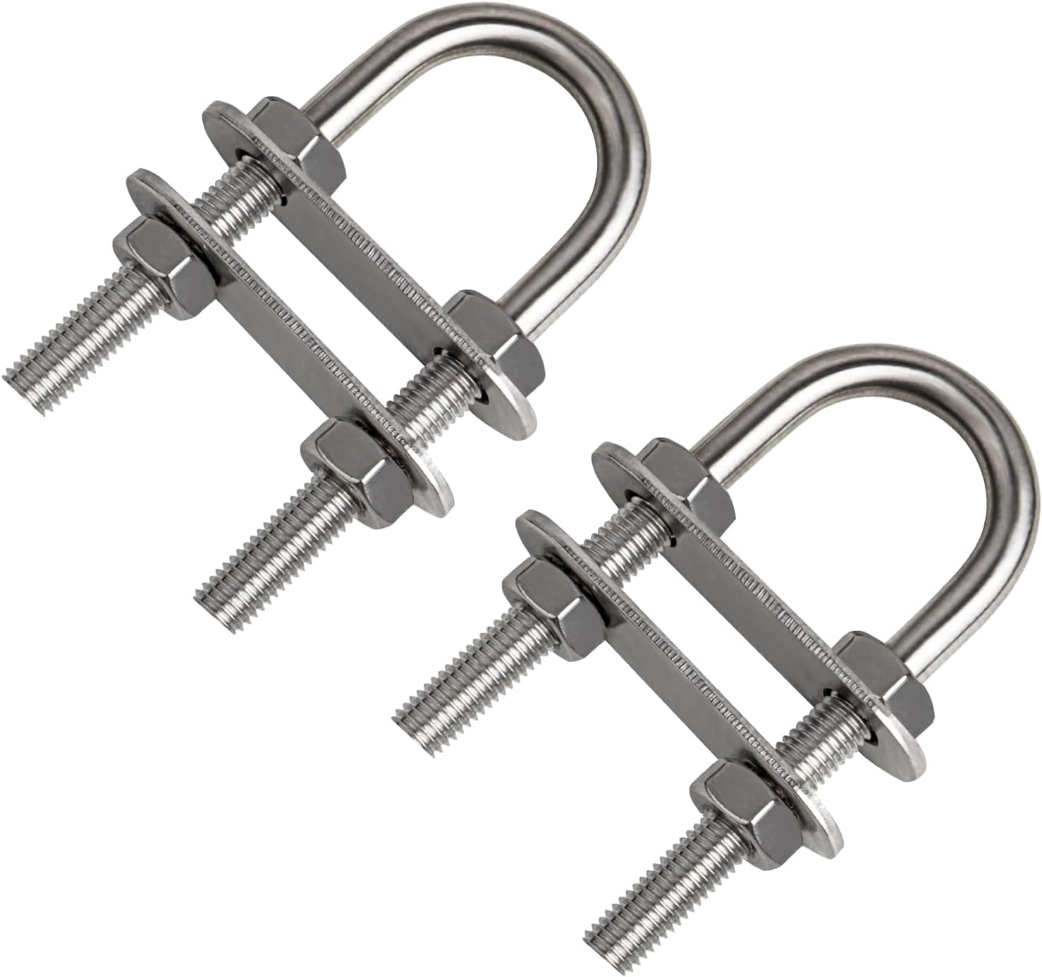 MARINE CITY Stainless Steel Stern Bow Eye U-Bolt - 4-1/2" Polished Marine Hardware For Boats & Yachts