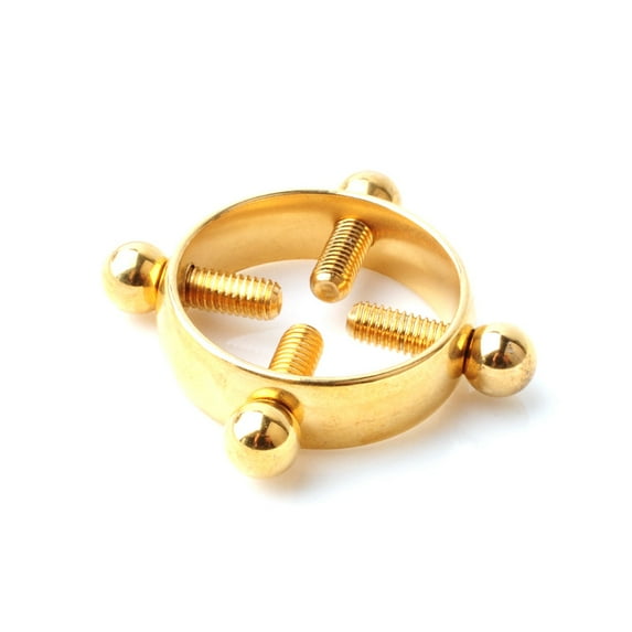 316 Surgical Stainless Steel Clip On Non Piercing Nipple Rings Golden 21x5mm