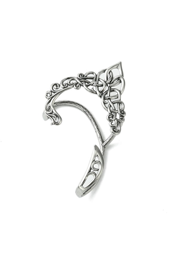 316 Surgical Stainless Steel Cuff Earrings Fairy Ears Left Silver 64x52mm 316 Surgical Stainless Steel