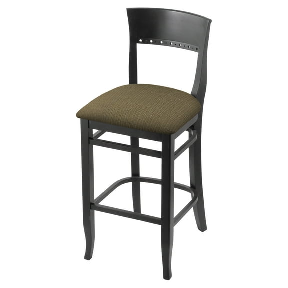 3160 25" Counter Stool with Black Finish and Graph Cork Seat