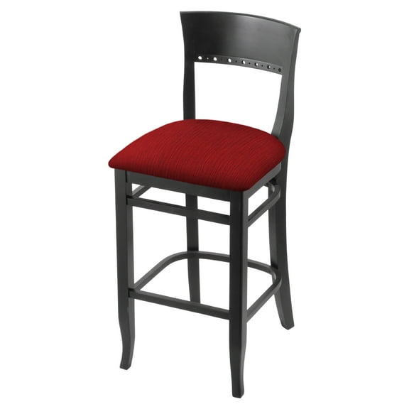 3160 30" Bar Stool with Black Finish and Graph Ruby Seat