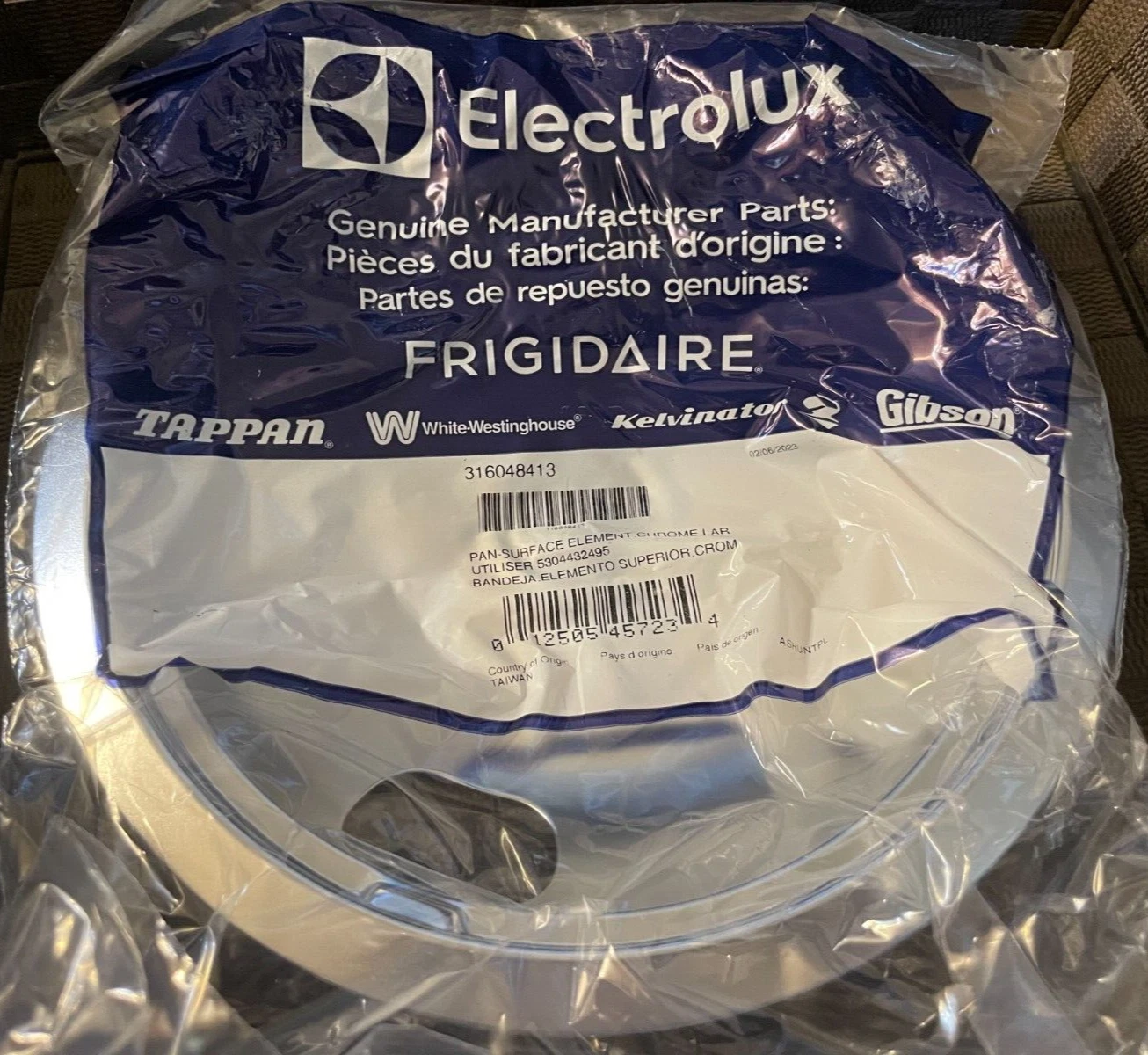 316048413 Electrolux Frigidaire Burner Drip Bowl Oem 316048413