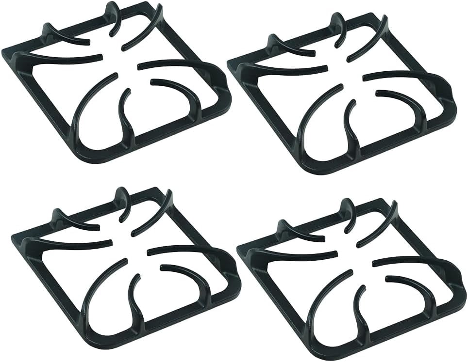 316202405 Stove Burner Grate Replacement Parts for Frigidaire Kenmore Stove, Gas Range Rack Set for Frigidaire, Burner Top Parts Cast Iron Rack 8.85 x 8.8 inches 4 Pack