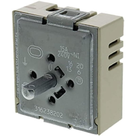 316238202, AP6799823, PS12584881 Infinite Switch For Frigidaire Range (Fits Models: 790, CFE, CGE, FFE, LFE and more)