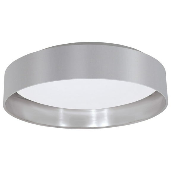 31623A-Eglo Lighting-Maserlo - 15.88 Inch 18W 1 LED Flush Mount-Grey/Silver Finish
