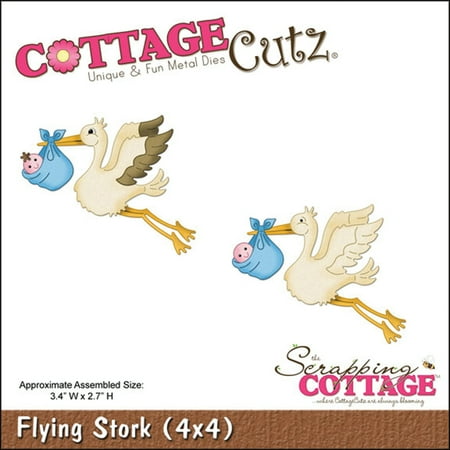 316570-Die 4"X4"-Flying Stork