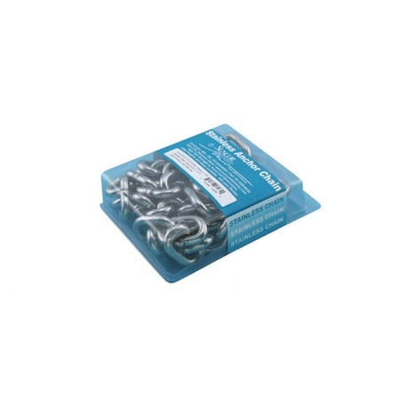 316L STAINLESS STEEL MARINE CHAIN PRE-PACK 1/4" (5FT) (C0132-0507)