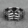 thumbnail image 1 of 316L Stainless Steel Angry Fist Power Man Men Rings Punk Rock Hip Hop Creativity, 1 of 8